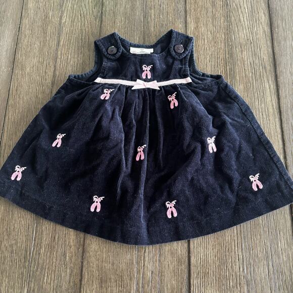 Rare Editions Girls 12 Month Corduroy Jumper Dress Ballet - Picture 1 of 6
